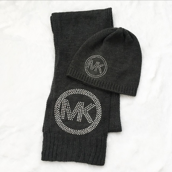 Michael Kors Accessories - Like New Michael Kors Gray Scarf and Hat Set
